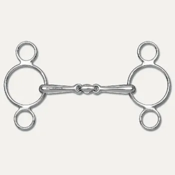 Трензель-восьмерка с тремя кольцами, 16 мм, кольца 6,5 см, Waldhausen Германия
