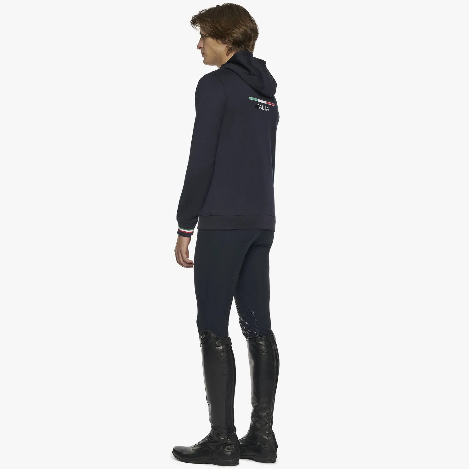 Кофта мужская  Fise на молнии, с капюшоном,Cavalleria Toscana Италия