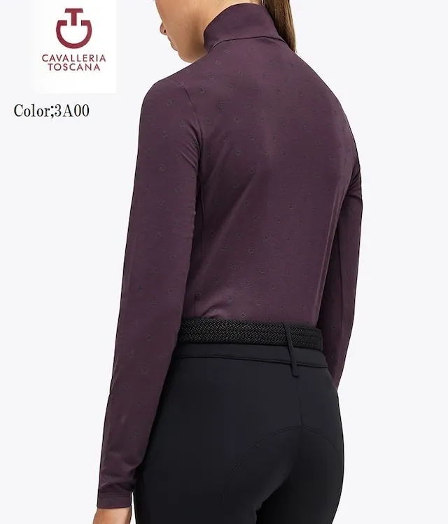 Водолазка женская Mini CT Flock Print Half Zip, Cavalleria Toscana Италия