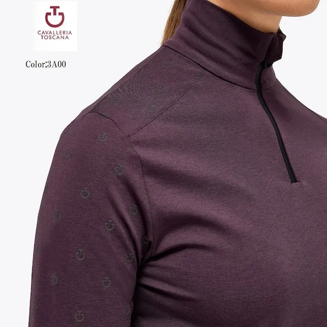 Водолазка женская Mini CT Flock Print Half Zip, Cavalleria Toscana Италия