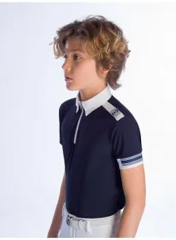 Рубашка-поло для мальчика для соревнований Jersey Competition, короткий рукав, Cavalleria Toscana