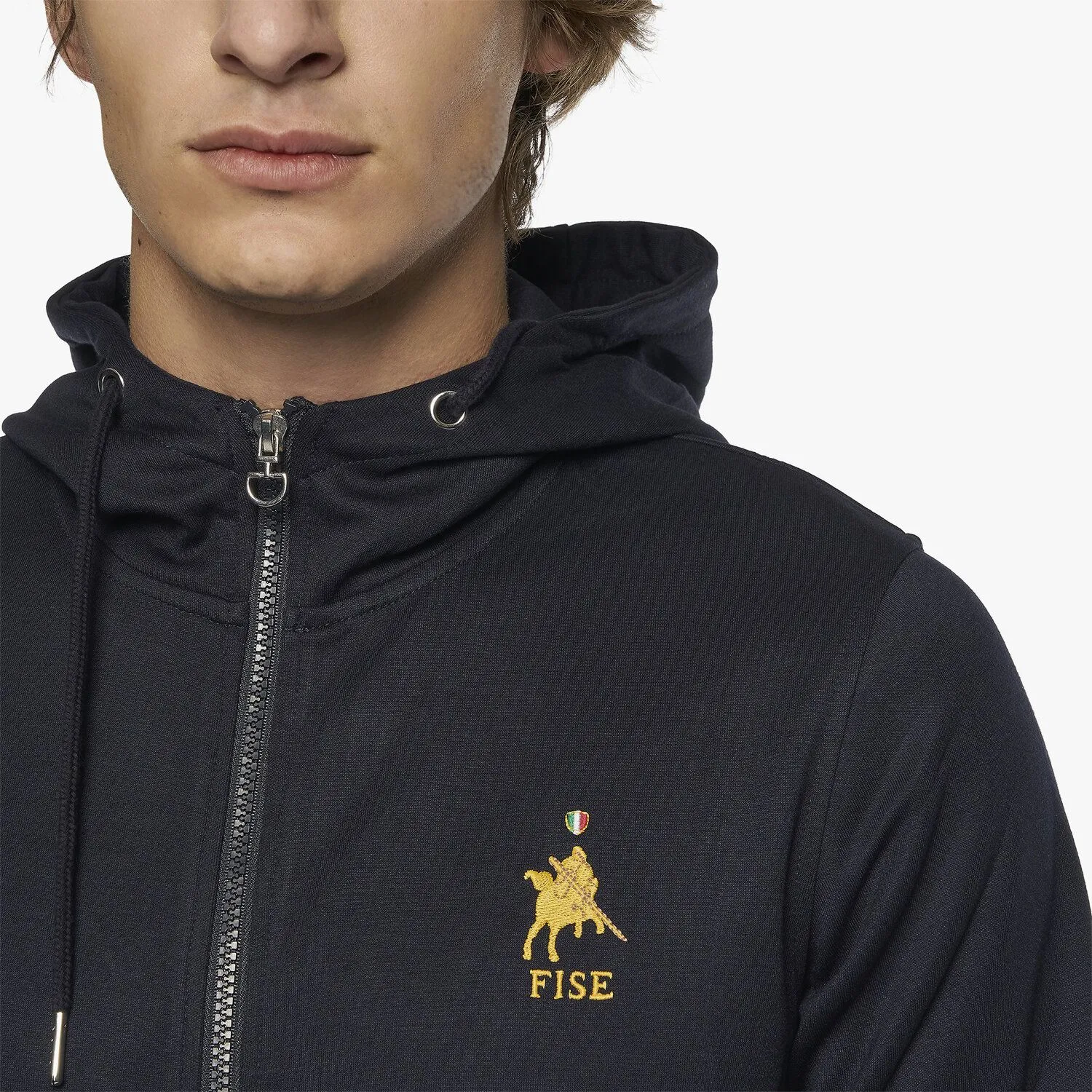 Кофта мужская  Fise на молнии, с капюшоном,Cavalleria Toscana Италия