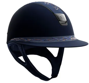 Шлем Miss Shield Matt Dressage, Матовый, замшевая вставка, решетка черный хром, Samshield Франция