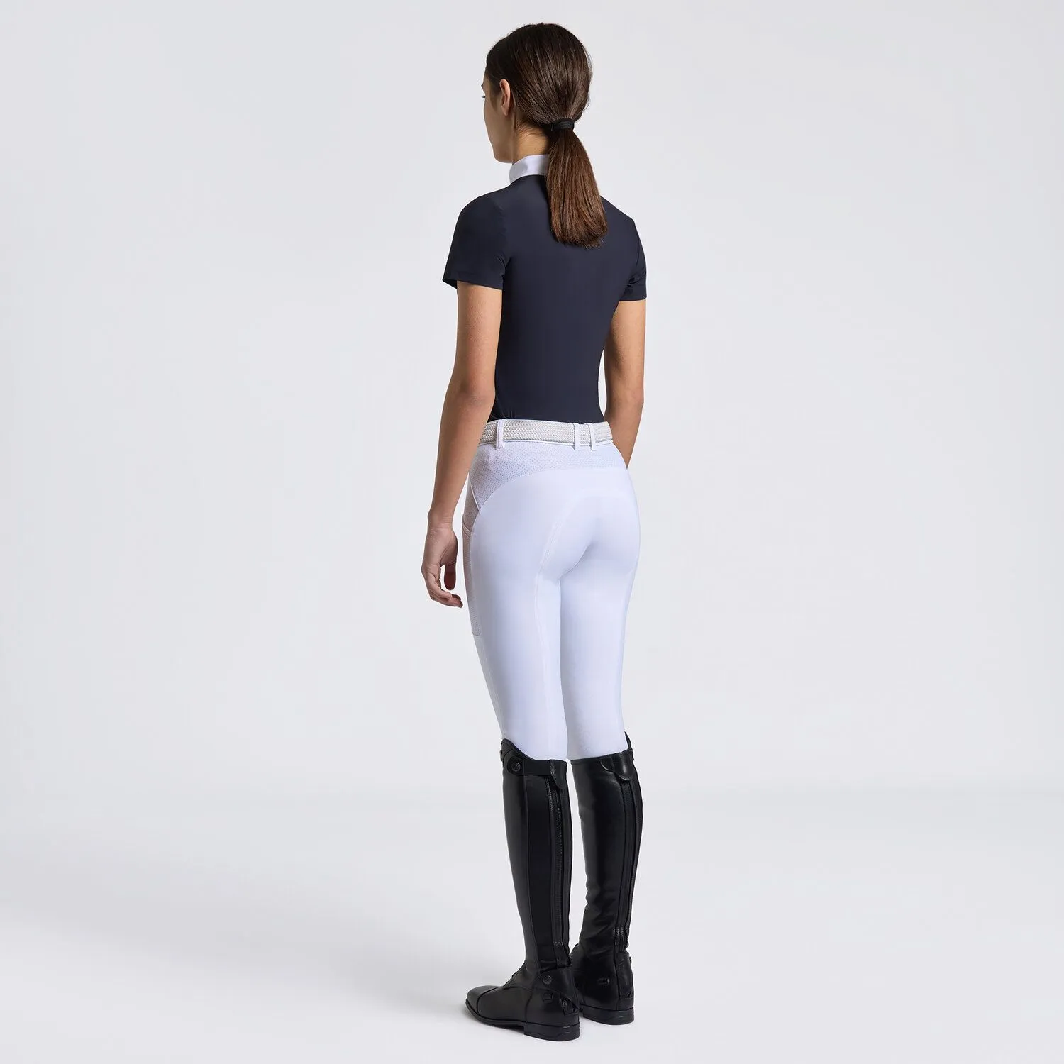 Рубашка поло детская CT Jersey Button, для соревнований, короткий рукав, Cavalleria Toscana Италия 