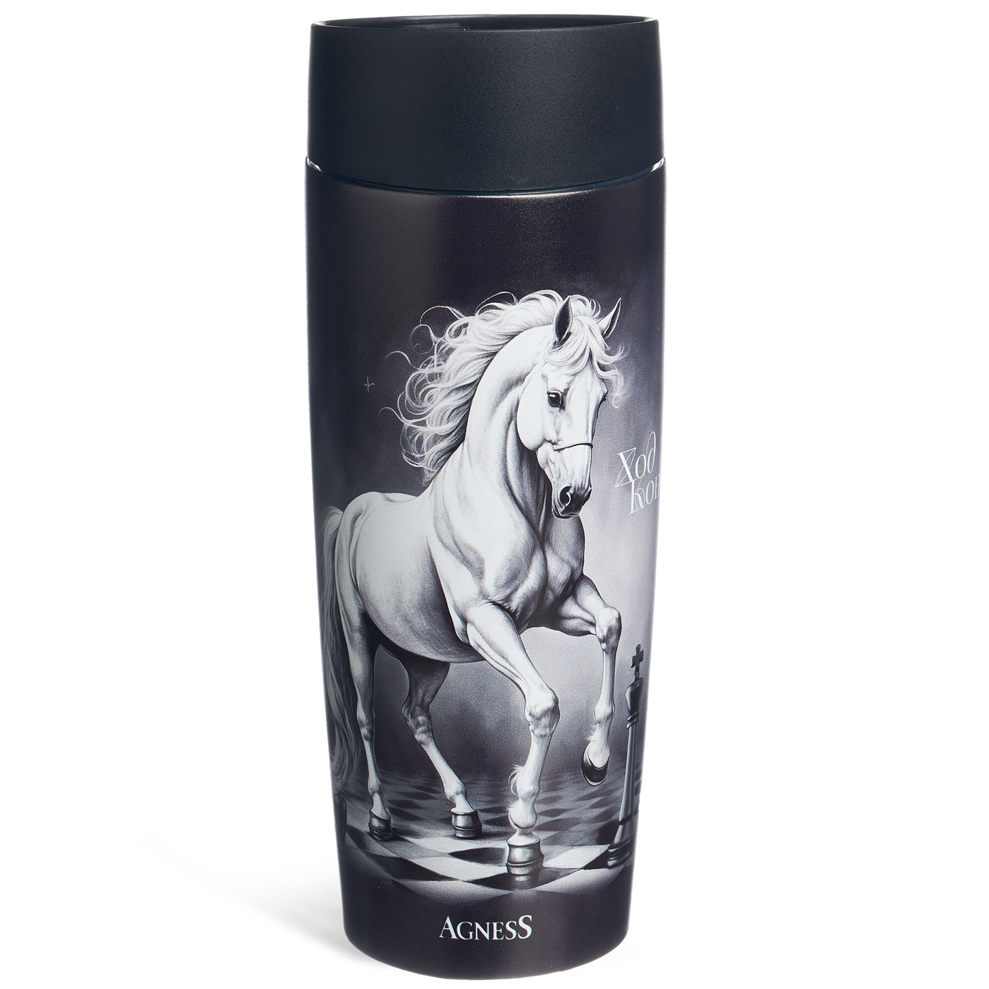 Термокружка "Ход конем", 360 мл, Agness Китай