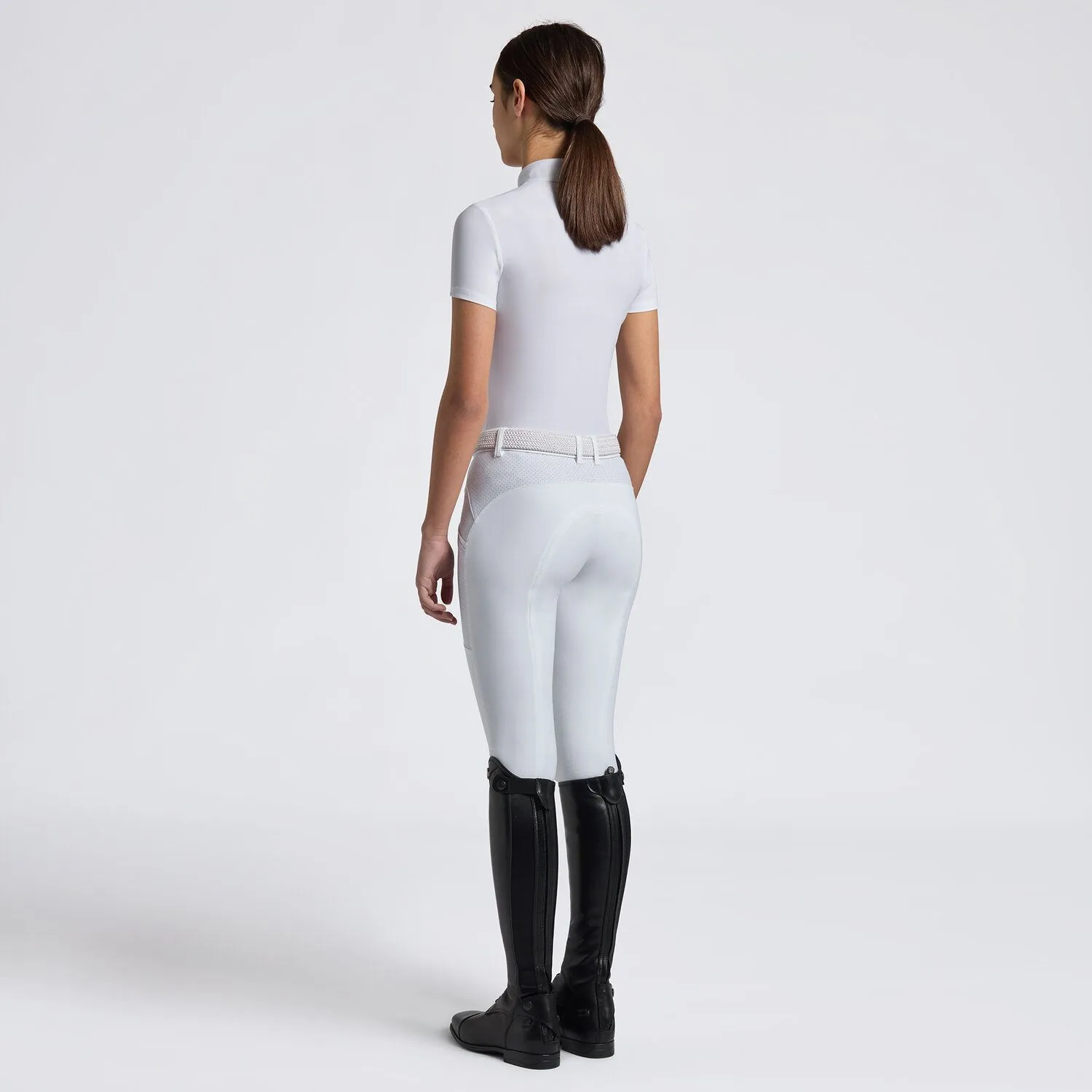 Рубашка поло детская CT Jersey Button, для соревнований, короткий рукав, Cavalleria Toscana Италия 