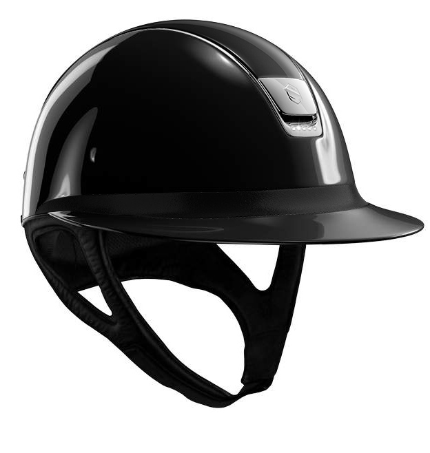 Шлем Miss Shield Glossy Paint глянцевый, 5 Swr, полоска над козырьком, рамка хром, Samshield Франция