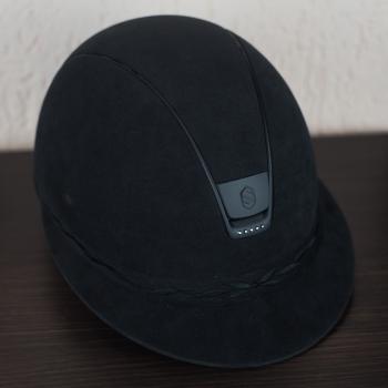 Шлем Miss Shield Premium Standard, топ замшевый, рамка матовая, полоска Flower Emb, Samshield