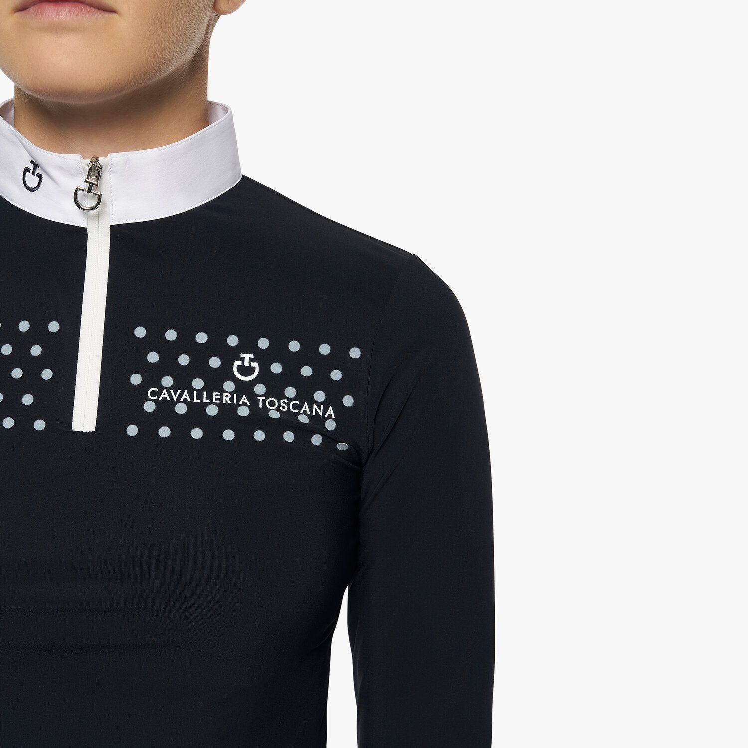 Рубашка для выступлений для девочки CT Flock Print, длинный рукав, Cavalleria Toscana 