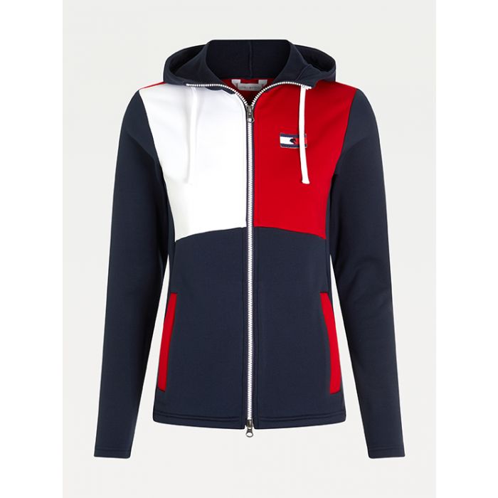 Толстовка женская для тренировок с капюшоном, на молнии, Tommy Hilfiger Нидерланды