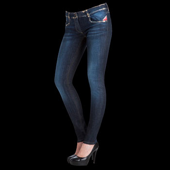 Брюки джинсовые женские Nanas Reg, с золотистой отделкой, Animo Италия