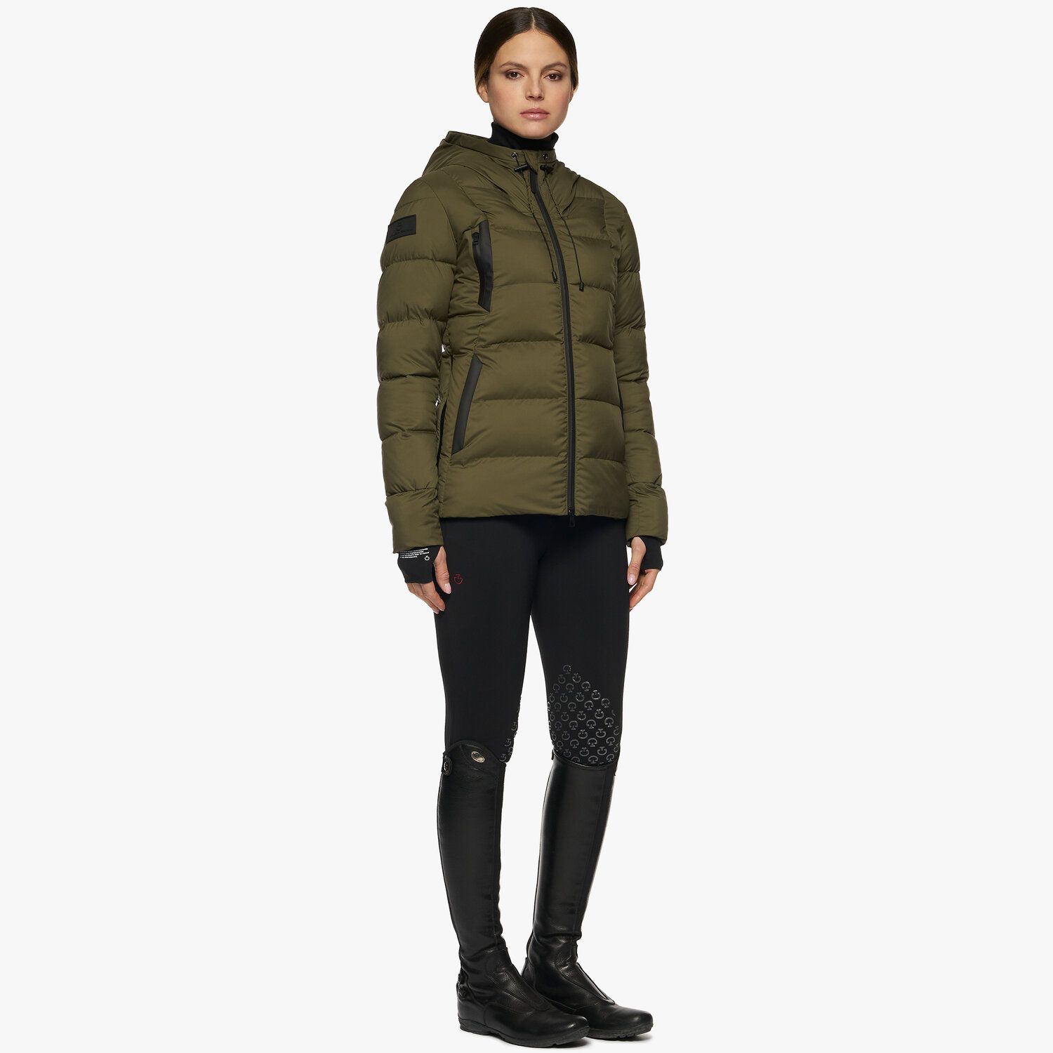 Куртка женская Matte Jersey Quilted, с капюшоном, Cavalleria Toscana Италия
