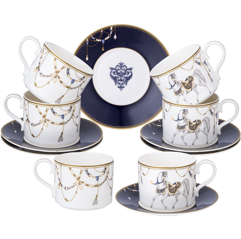 Чайный наобор на 6 персон 12 предметов 300 мл. Horse club, Lefard