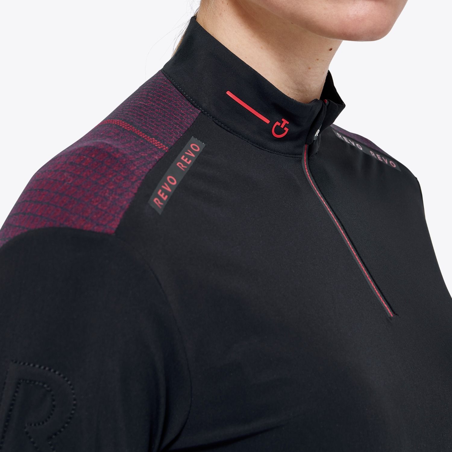 Кофта женская тренировочная Revo Red Label, высокий ворот, Cavalleria Toscana Италия