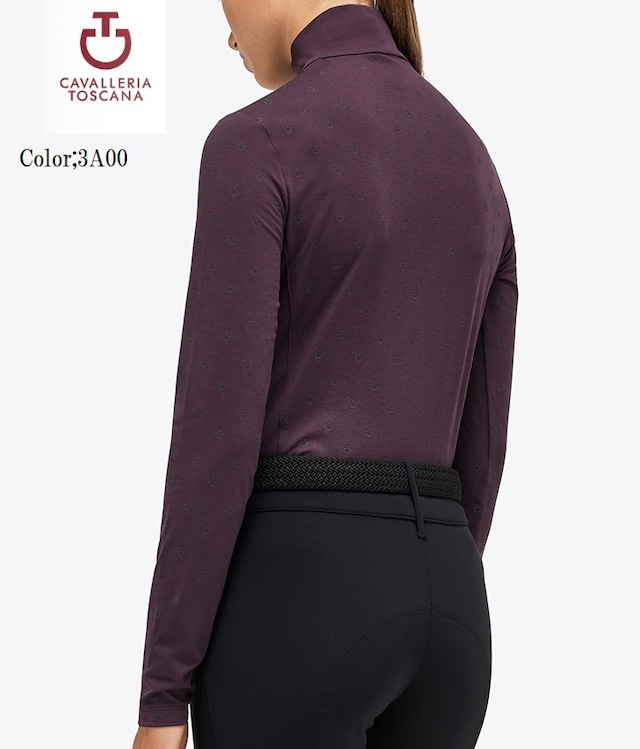 Водолазка женская Mini CT Flock Print Half Zip, Cavalleria Toscana Италия
