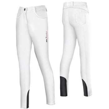 Бриджи для девочки Mila, 5 Pockets, коленная лея X-Grip, Equiline Италия, N05000