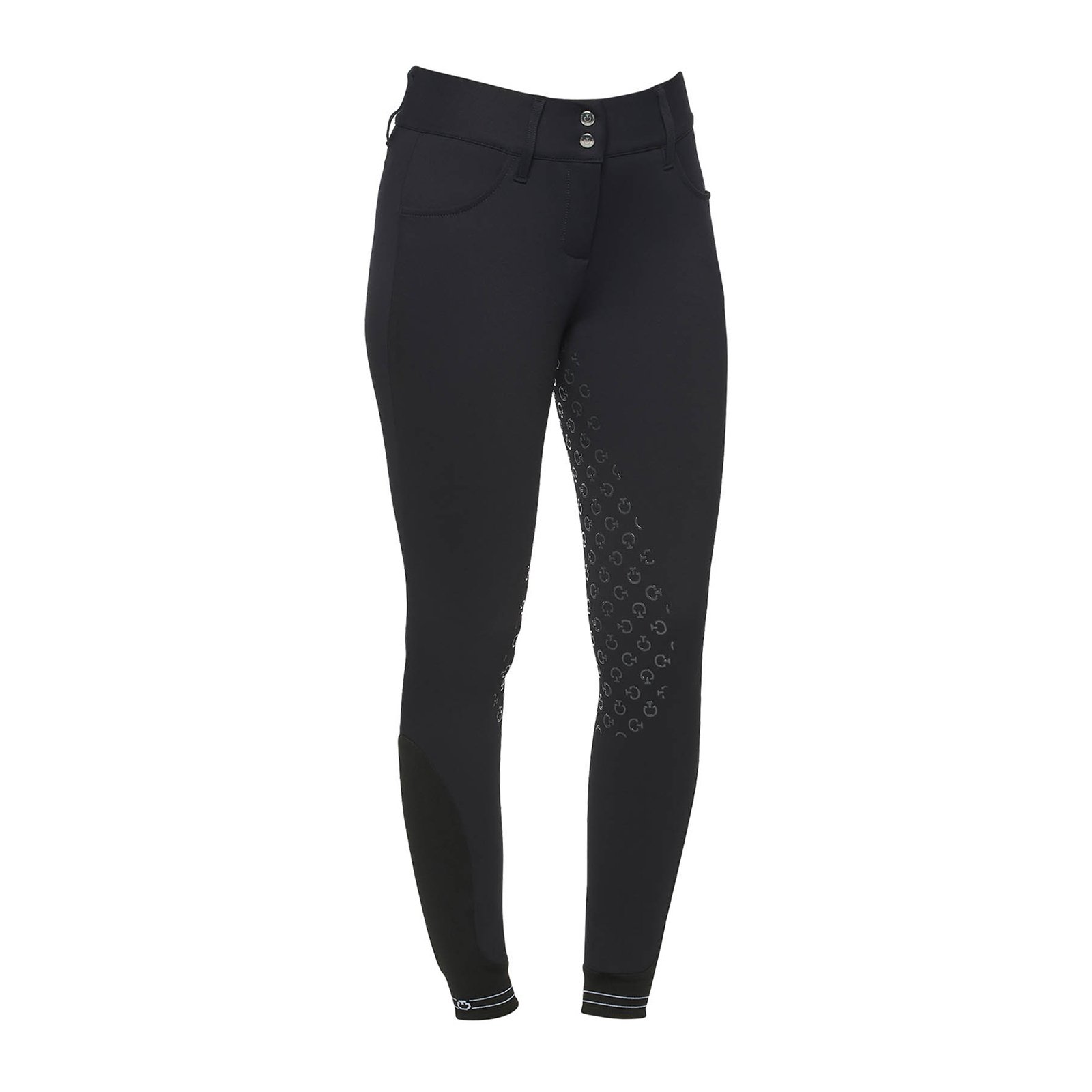 Бриджи женские American W/Perforated Logo, коленная силиконовая лея, Cavalleria Toscana Италия