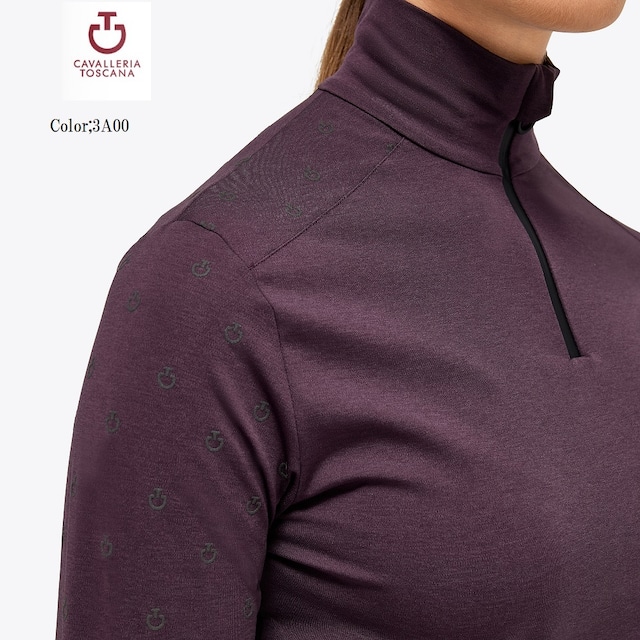 Водолазка женская Mini CT Flock Print Half Zip, Cavalleria Toscana Италия