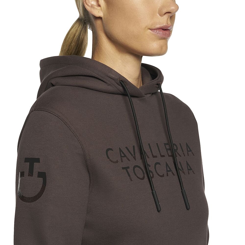 Кофта женская Bonded Pique Side Slits, с капюшоном, Cavalleria Toscana Италия