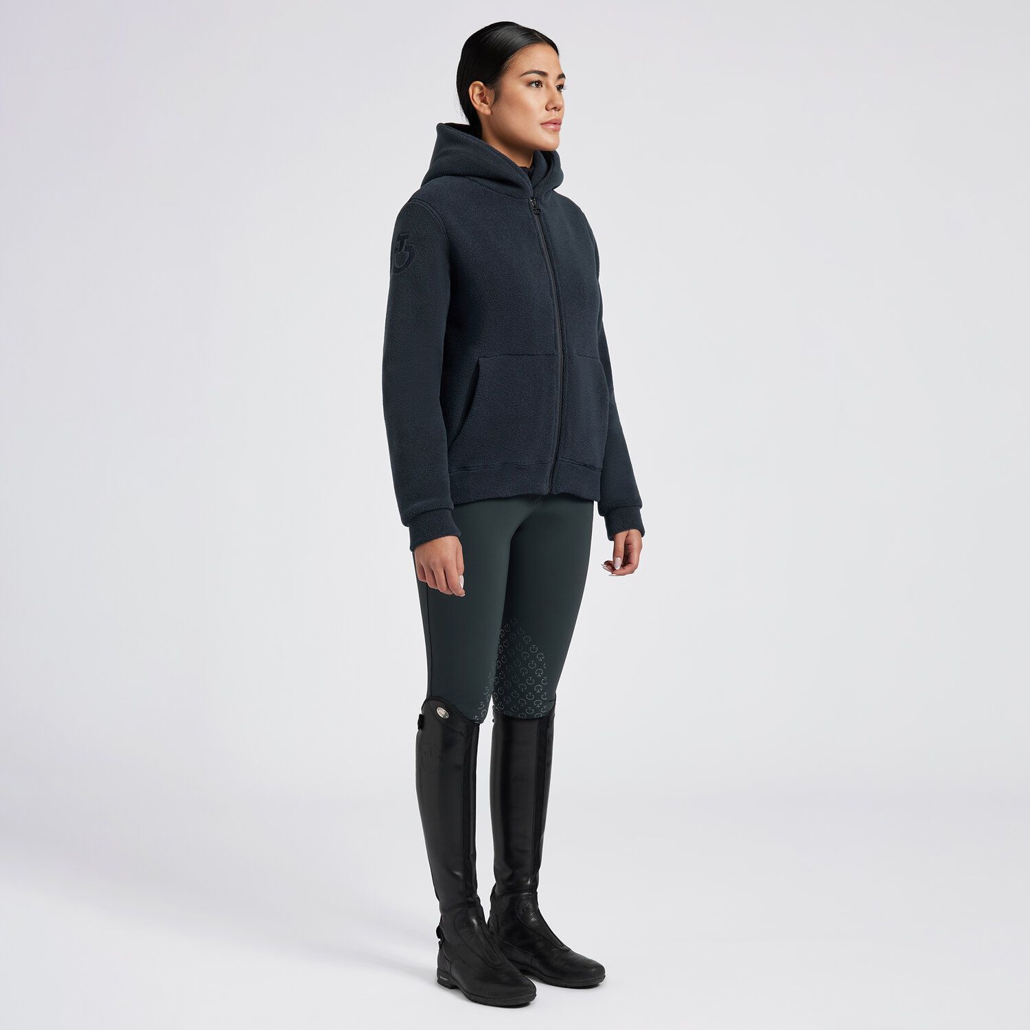 Кофта флисовая женская CT Fleece, на молнии, с капюшоном, Cavalleria Toscana Италия