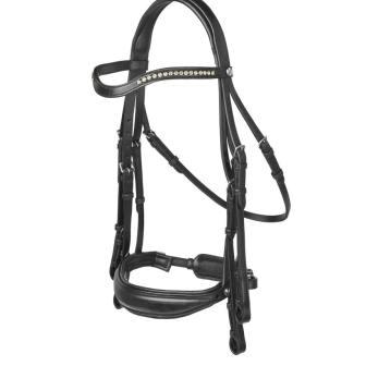 Оголовье выездковое Evo Capri с кожаными поводьями, Prestige Италия
