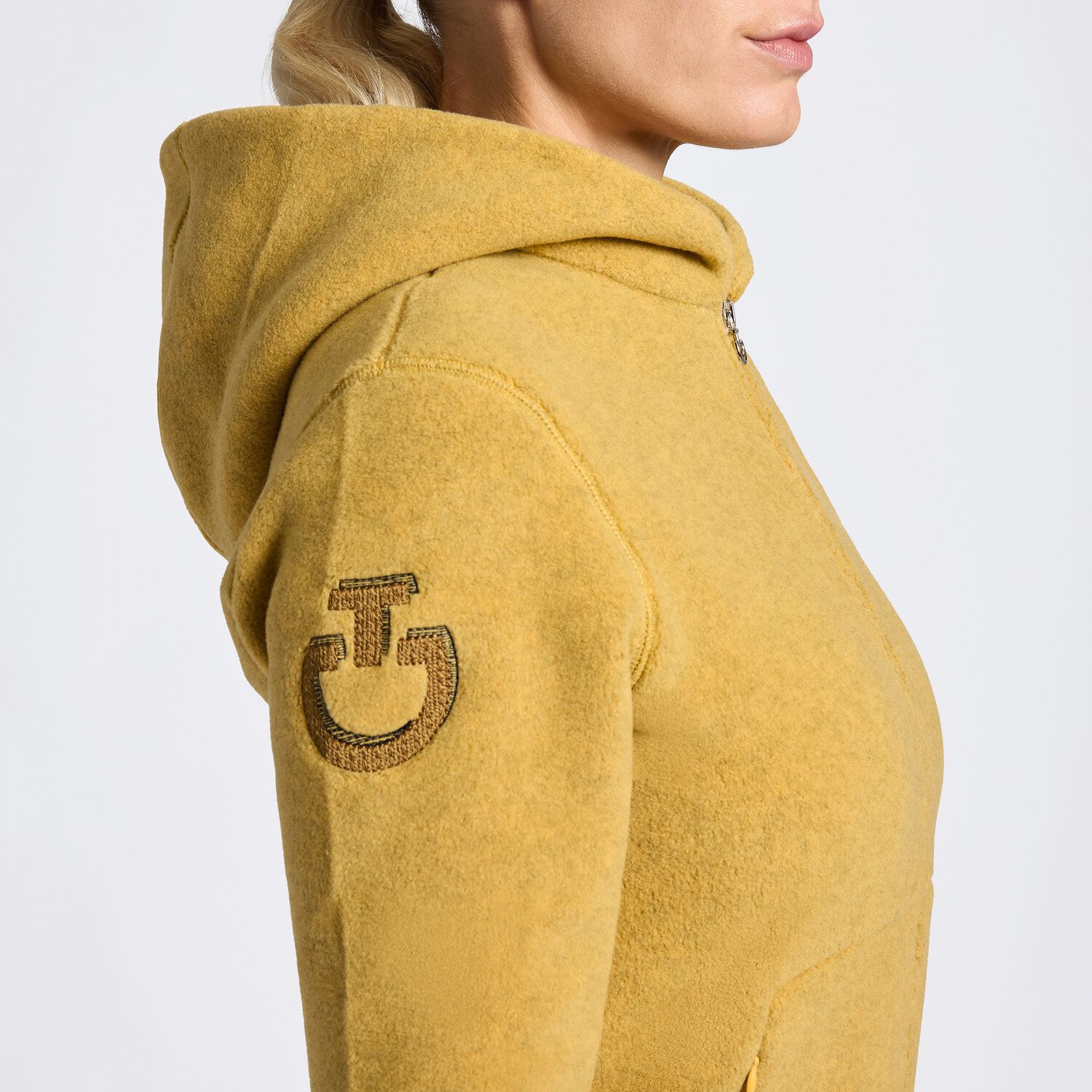 Кофта флисовая женская CT Fleece, на молнии, с капюшоном, Cavalleria Toscana Италия