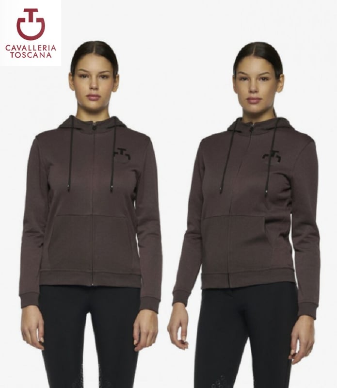 Кофта женская Bonded Pique, на молнии, с капюшоном, Cavalleria Toscana Италия