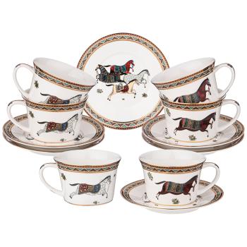 Кофейный набор "Лошадь" на 6 персон, 12 пр., 180 мл, Lefard