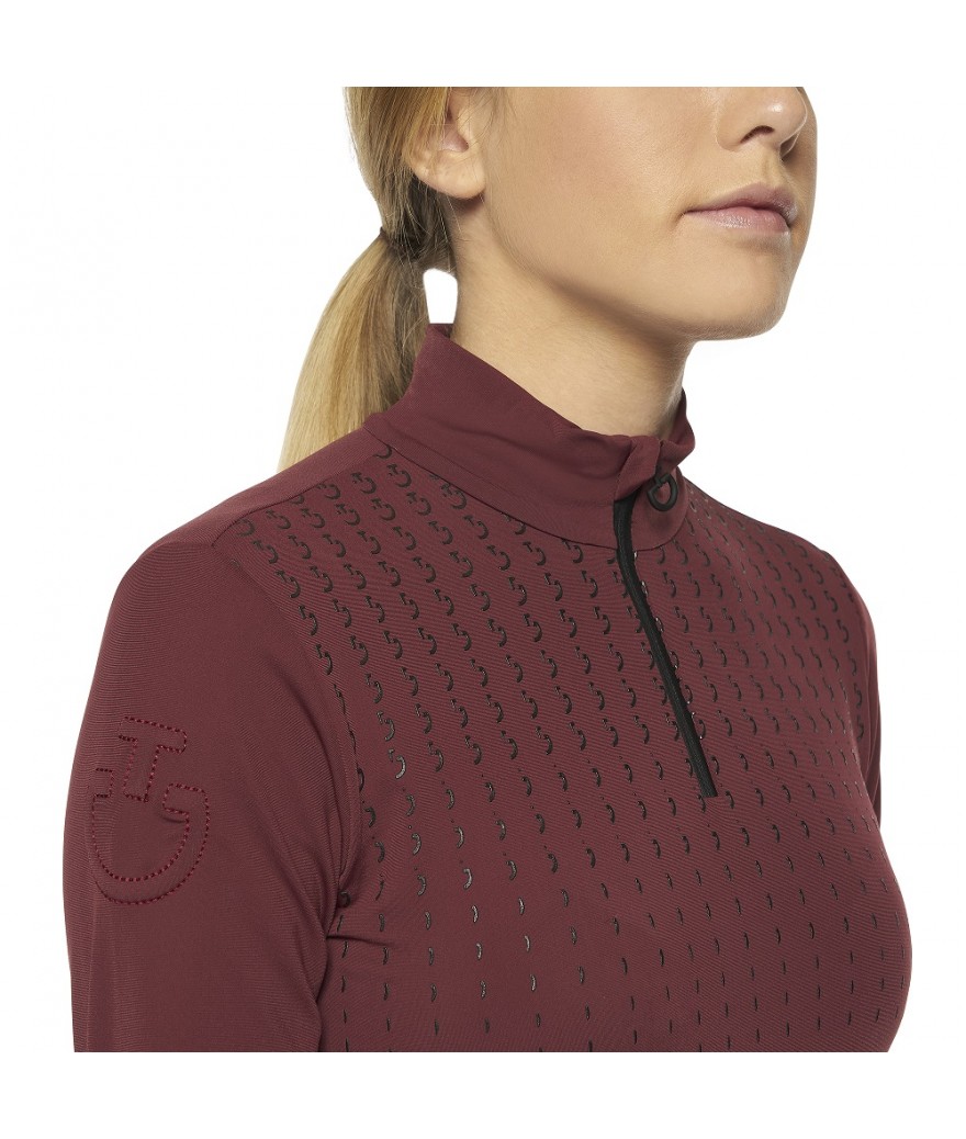 Рубашка-поло женская CT Phases Jersey Fleece для соревнований, длинный рукав, Cavalleria Toscana