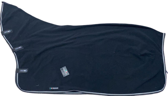 Попона, флисовая, COPRICOLLO, р. S, черный, Equiline Италия код A00030006