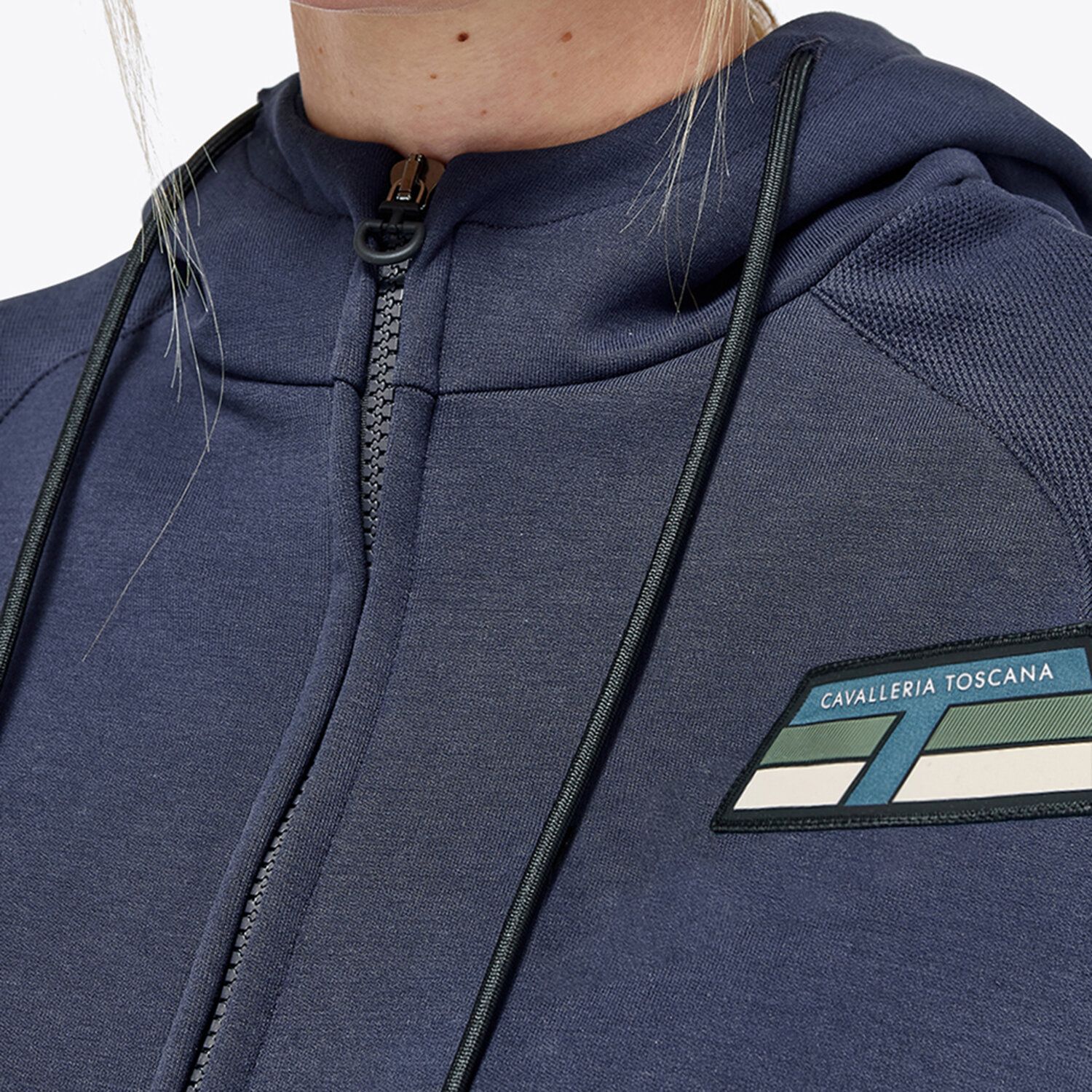 Кофта женская Pennant Pique Zip, на молнии, с капюшоном, Cavalleria Toscana Италия