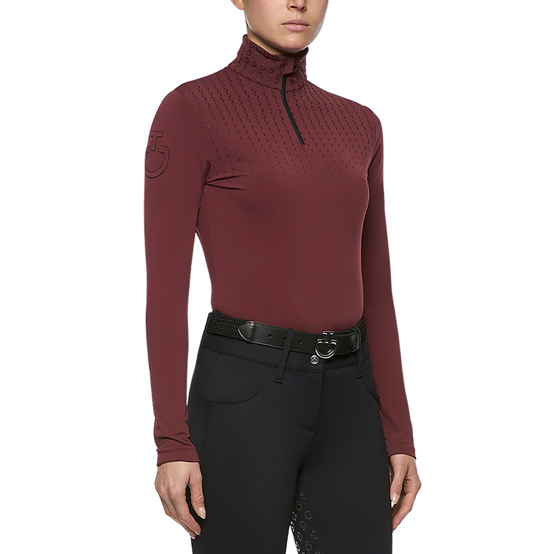 Рубашка-поло женская CT Phases Jersey Fleece для соревнований, длинный рукав, Cavalleria Toscana