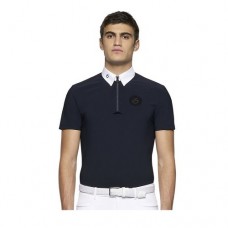 Рубашка мужская для соревнований BI-Color, фиксатор для галстука, короткий рукав, Cavalleria Toscana