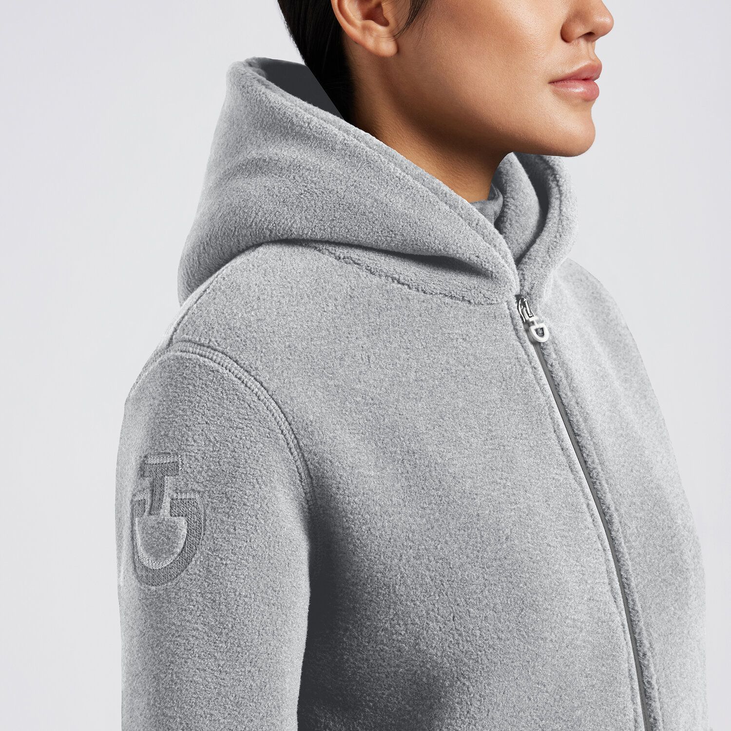 Кофта флисовая женская CT Fleece, на молнии, с капюшоном, Cavalleria Toscana Италия