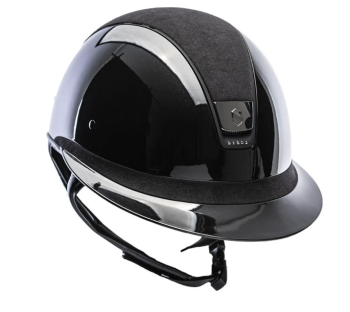 Шлем Miss Shield Paint Glossy, рамка и вентиляция черный хром с 5 кристаллами, Samshield