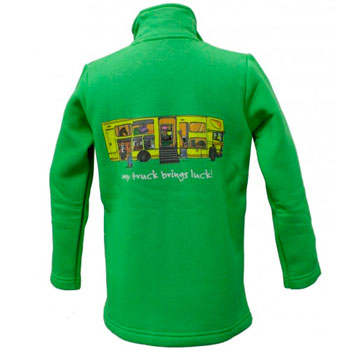 Кофта детская Truck Z, с карманами, на молнии, рисунок "грузовик", Party of 2 Италия