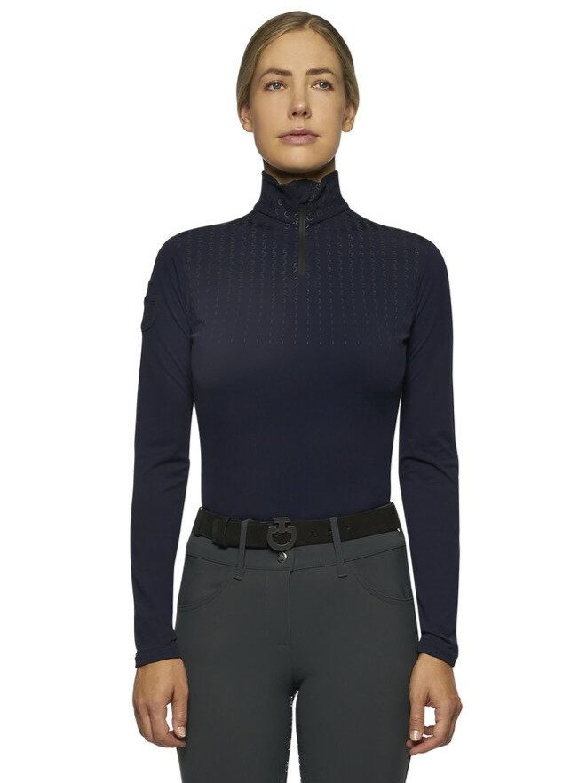 Рубашка-поло женская CT Phases Jersey Fleece для соревнований, длинный рукав, Cavalleria Toscana