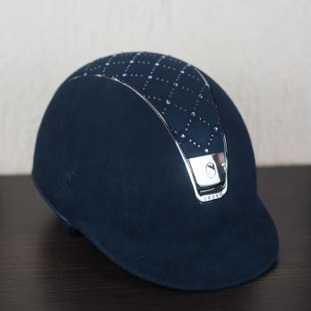 Шлем Premium замшевый, топ Lozenge Swarovski, 5 Swr, рамка хром, Samshield Франция